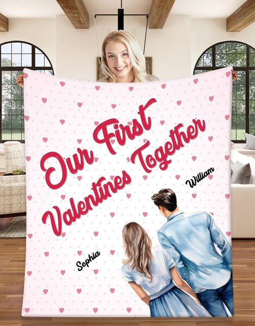 Load image into Gallery viewer, Custom-Valentine Blanket, Love Fleece Blanket 60"x80, Special Gift Anniversary, Wedding,
