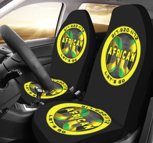 DJ African Car Seat Cover (Set Of 2) - Universal Front Car, Custom Seat Protector Car Covers