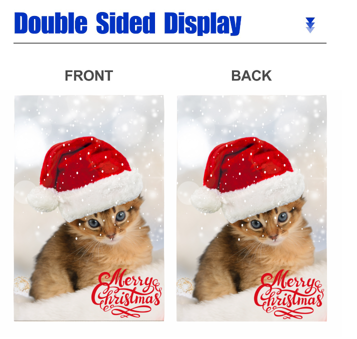 Flag-Welcome Merry Christmas Garden Flag for Outside Decoration, Outdoor Decor 12x18 Inch Vertical Double Sided