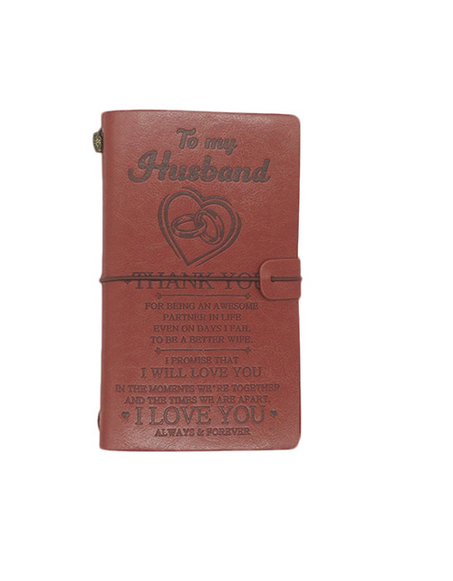 Load image into Gallery viewer, To My Husband Writing Journal, Brother Gifts, Husband Gift Leather Travel Journal 140 Pages Presents, Graduation Christmas Valentines Wedding Day Birthday Gifts for Brother, Dad, Uncle, etc.
