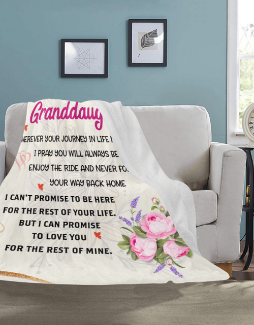 Load image into Gallery viewer, Custom Granddaughter Blanket -Soft Micro Fleece Blanket 60" x 80"  To My Granddaughter, Warm Blanket,
