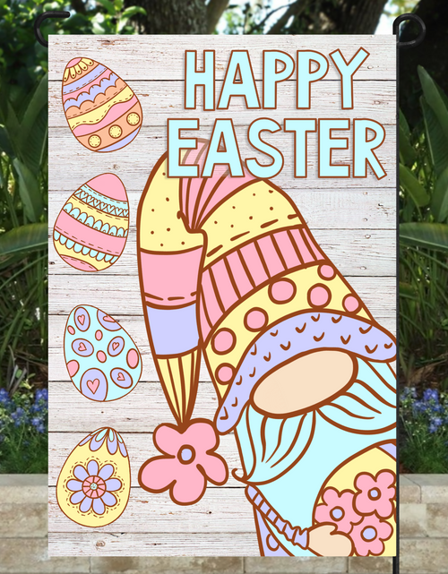 Load image into Gallery viewer, Happy Easter Garden Flag 12"x18"
