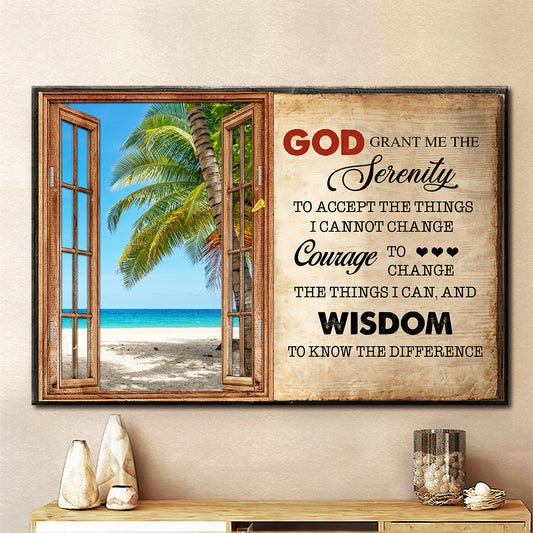 Framed Canvas-God Grant Me to the Serenity Canvas