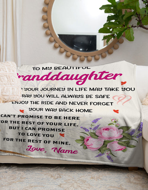 Load image into Gallery viewer, Custom Granddaughter Blanket -Soft Micro Fleece Blanket 60" x 80"  To My Granddaughter, Warm Blanket,
