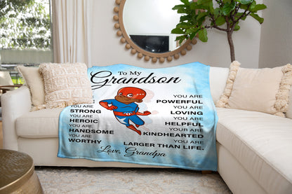 Personalized Ultra-Soft Micro Fleece Blanket 60"x80, My Son Blanket, Custom Father's Day Blanket, Gift for Son, Grandpa, Birthday Blanket for Son,