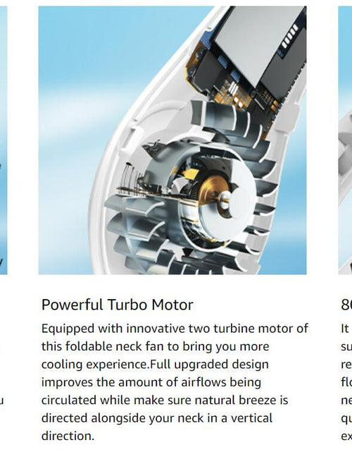 Load image into Gallery viewer, SR Foldable LED Digital Display Outdoor Rechargeable Electric Air Cooling Portable Bladeless Neck Fan with Three Speed
