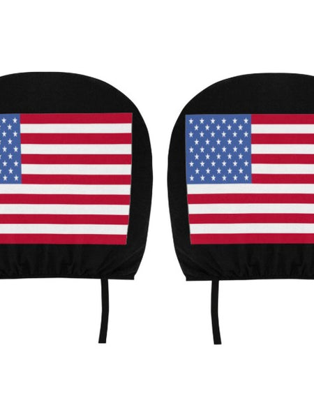 USA Flag Car Seat Headrest Covers