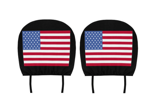 Load image into Gallery viewer, USA Flag Car Seat Headrest Covers
