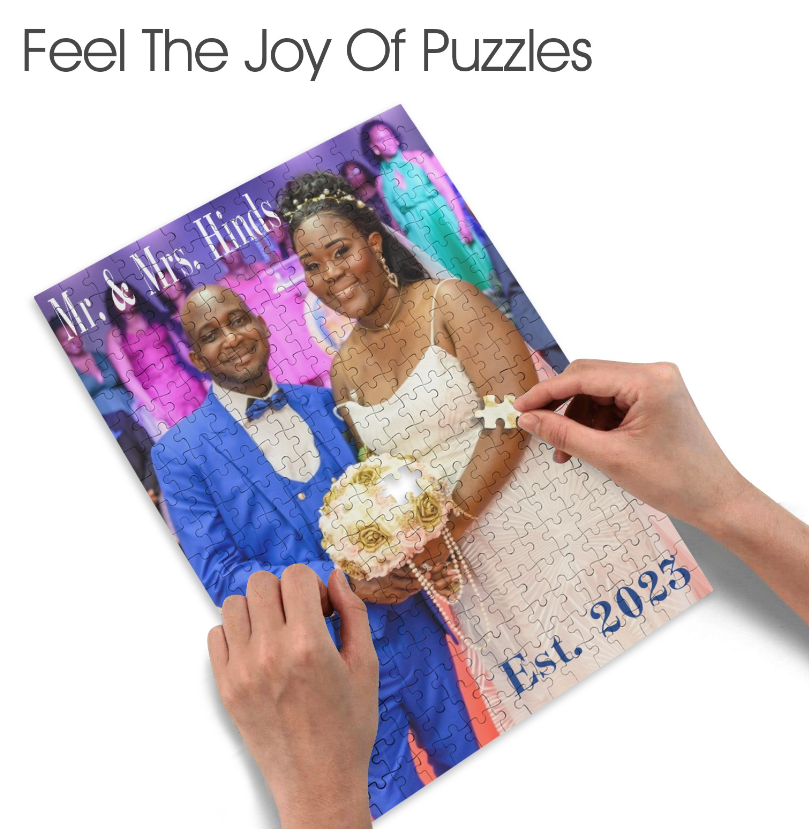 Puzzle-Custom Puzzle from Photo: 200, 300, 500, and 1000 piece puzzles, Custom Puzzle for Birthday, Toddler, Wedding, Kids, Family, Pet