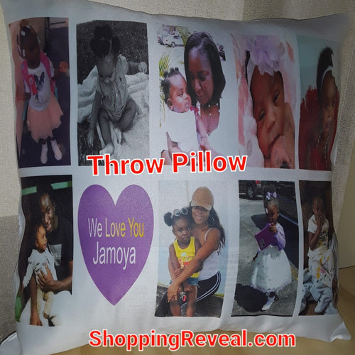 Load image into Gallery viewer, Create Your Own Photo Pillow Picture Upload Your Own Design Throw Pillow, Gift for Mother&#39;s Day, Father&#39;s Day, Anniversary, Wedding Gift, etc.
