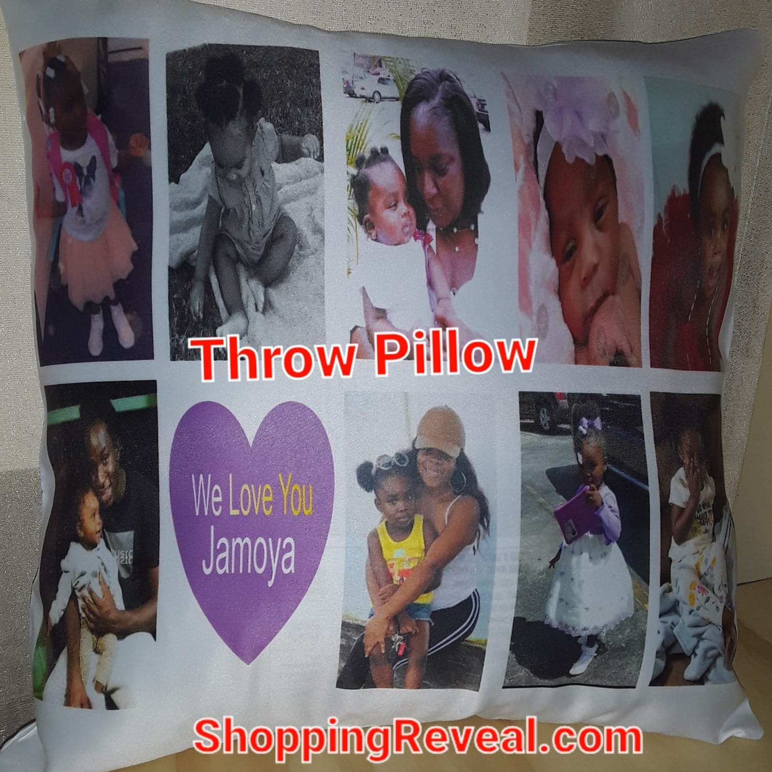 Create Your Own Photo Pillow Picture Upload Your Own Design Throw Pillow, Gift for Mother's Day, Father's Day, Anniversary, Wedding Gift, etc.