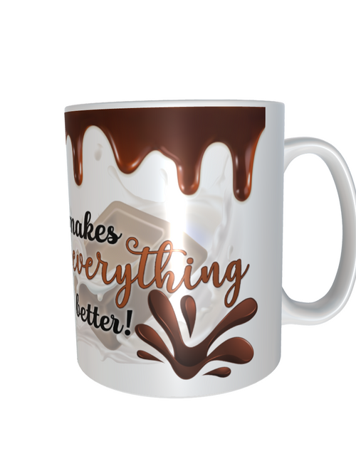 Load image into Gallery viewer, Mug- Chocolate Makes everything better

