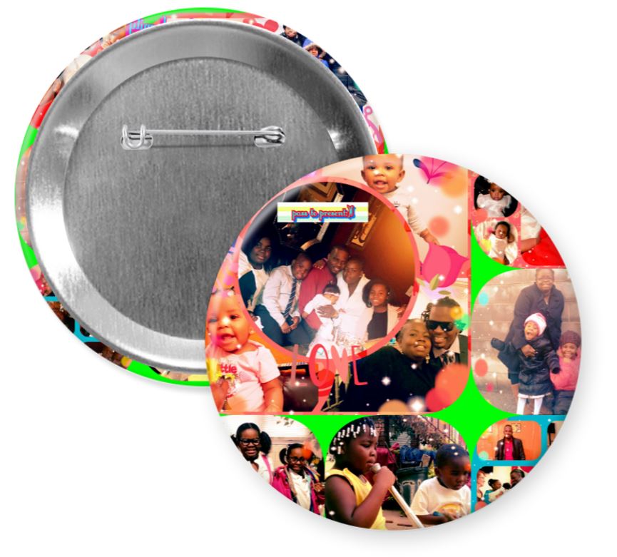 3" Custom Pin Back Buttons