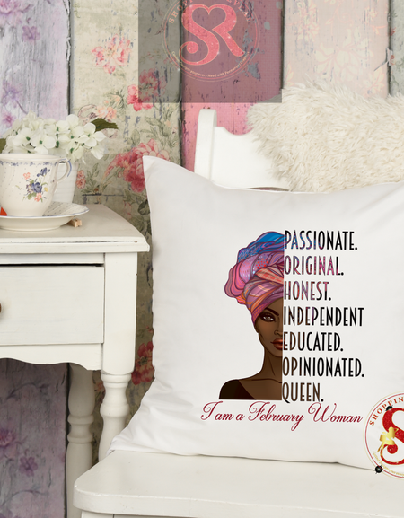 Throw Pillow-Birthday Woman 16x16 size including pillow insert