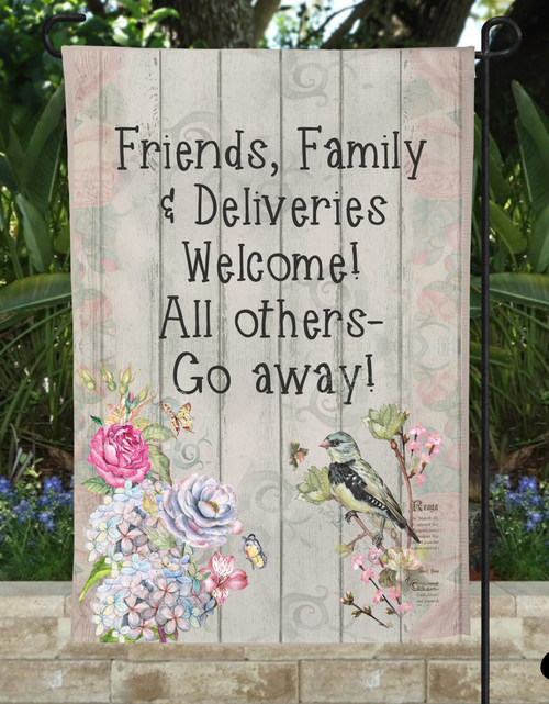 Load image into Gallery viewer, Flag-Friend and Family Garden Flag
