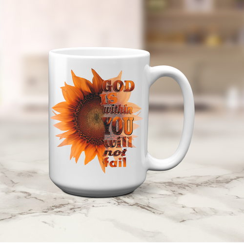 Load image into Gallery viewer, Mug-God is within you will not fail
