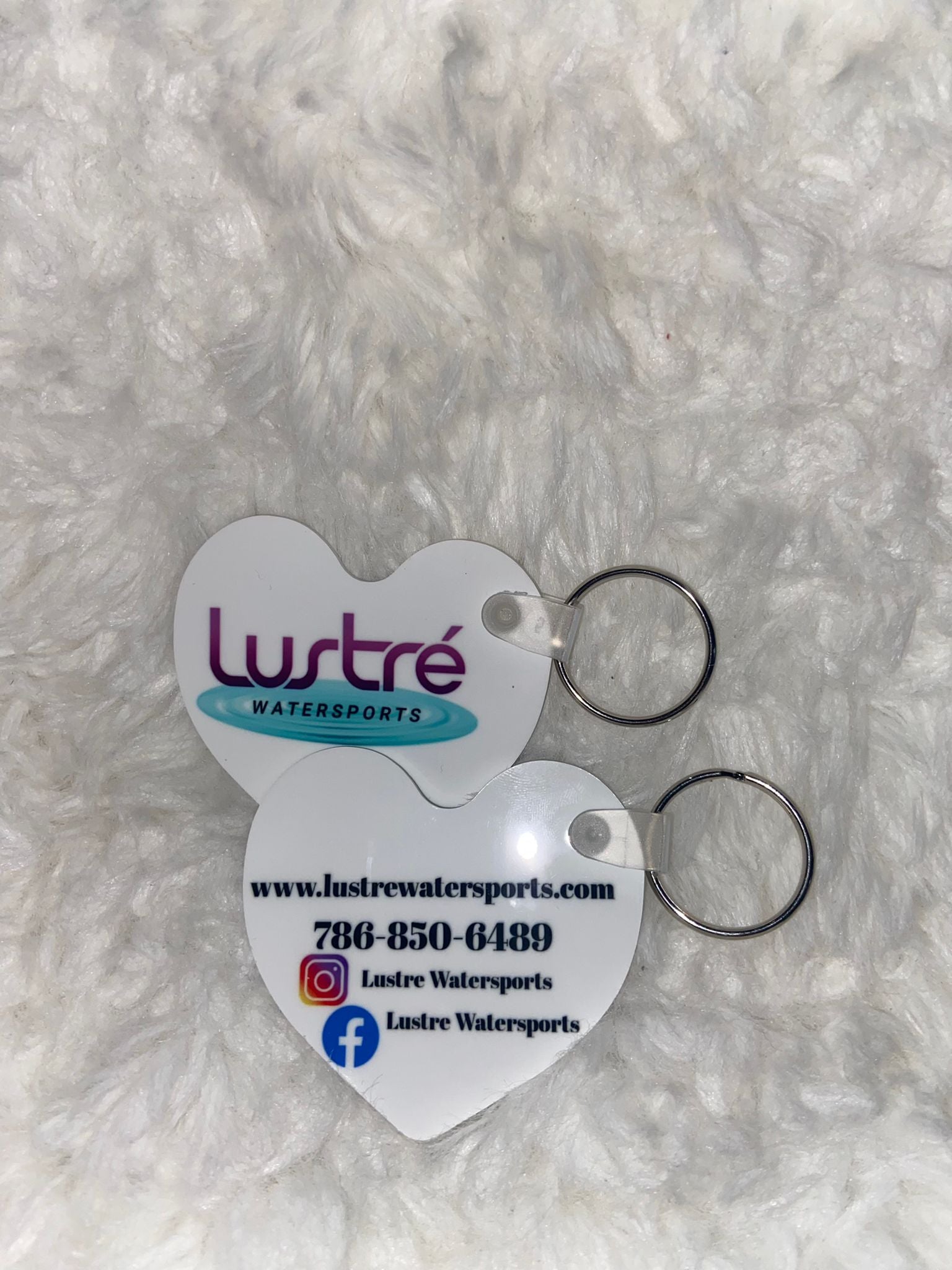 Double Sided Heart Key Chains
