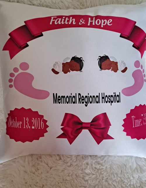 Load image into Gallery viewer, Birth Announcement/Learning Pillow
