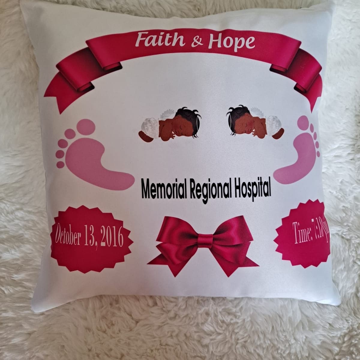 Birth Announcement/Learning Pillow