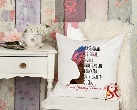 Throw Pillow-Birthday Woman 16x16 size including pillow insert