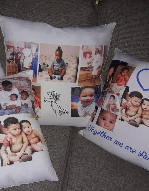 Load image into Gallery viewer, Create Your Own Photo Pillow Picture Upload Your Own Design Throw Pillow, Gift for Mother&#39;s Day, Father&#39;s Day, Anniversary, Wedding Gift, etc.
