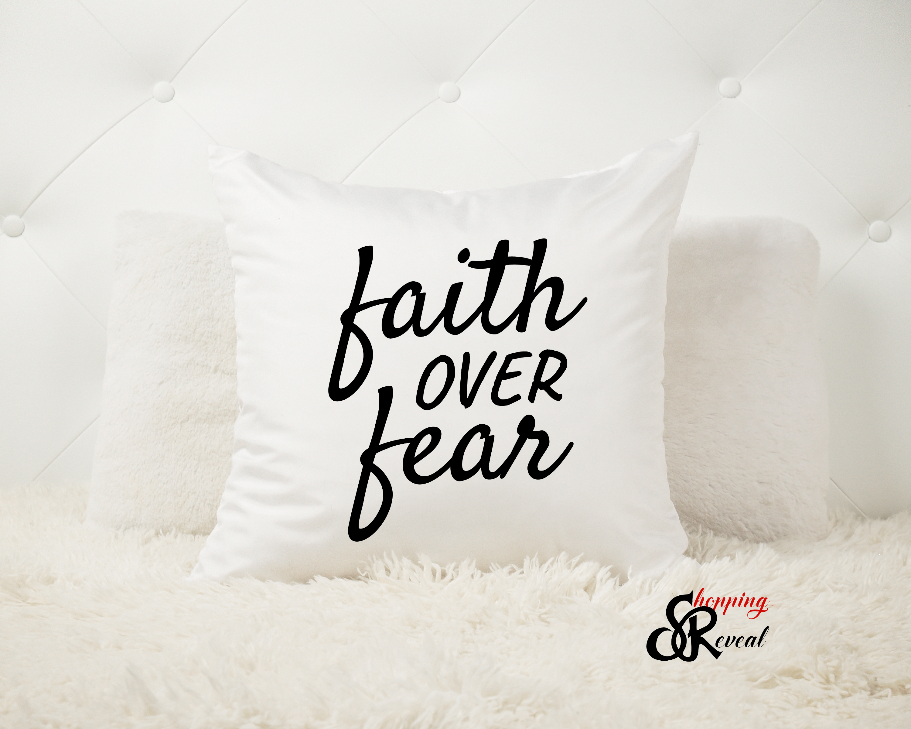 Faith Over Fear Throw Pillow